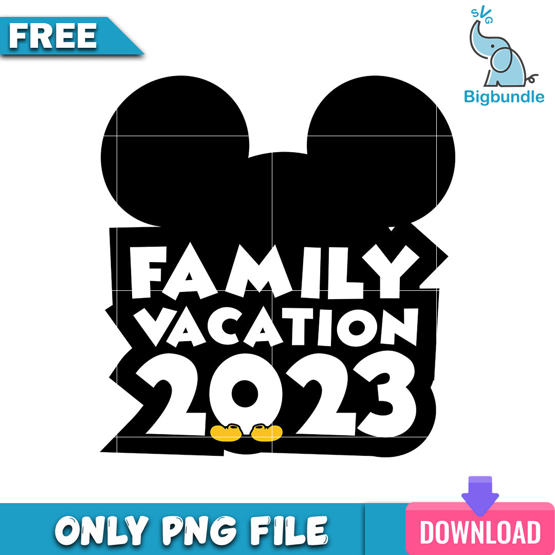 Mickey family vacation 2023 png