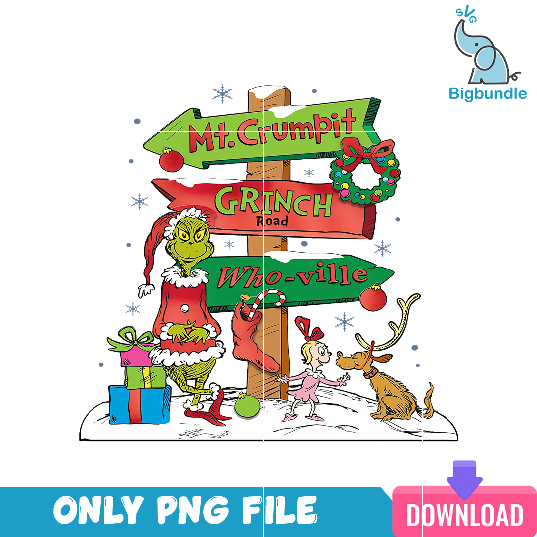 Grinch Road Christmas Grinch PNG