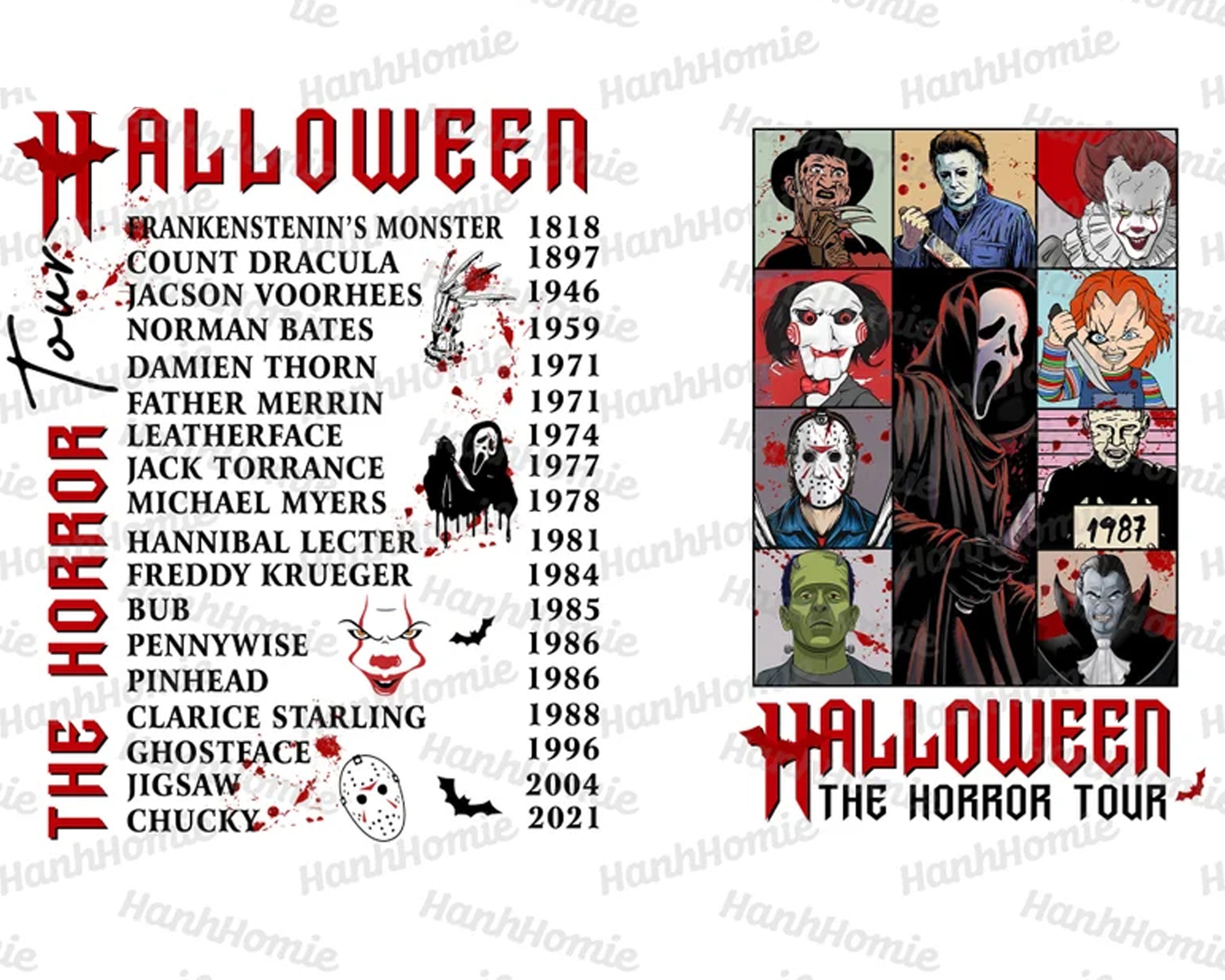 Bundle Vintage Halloween Horror Characters