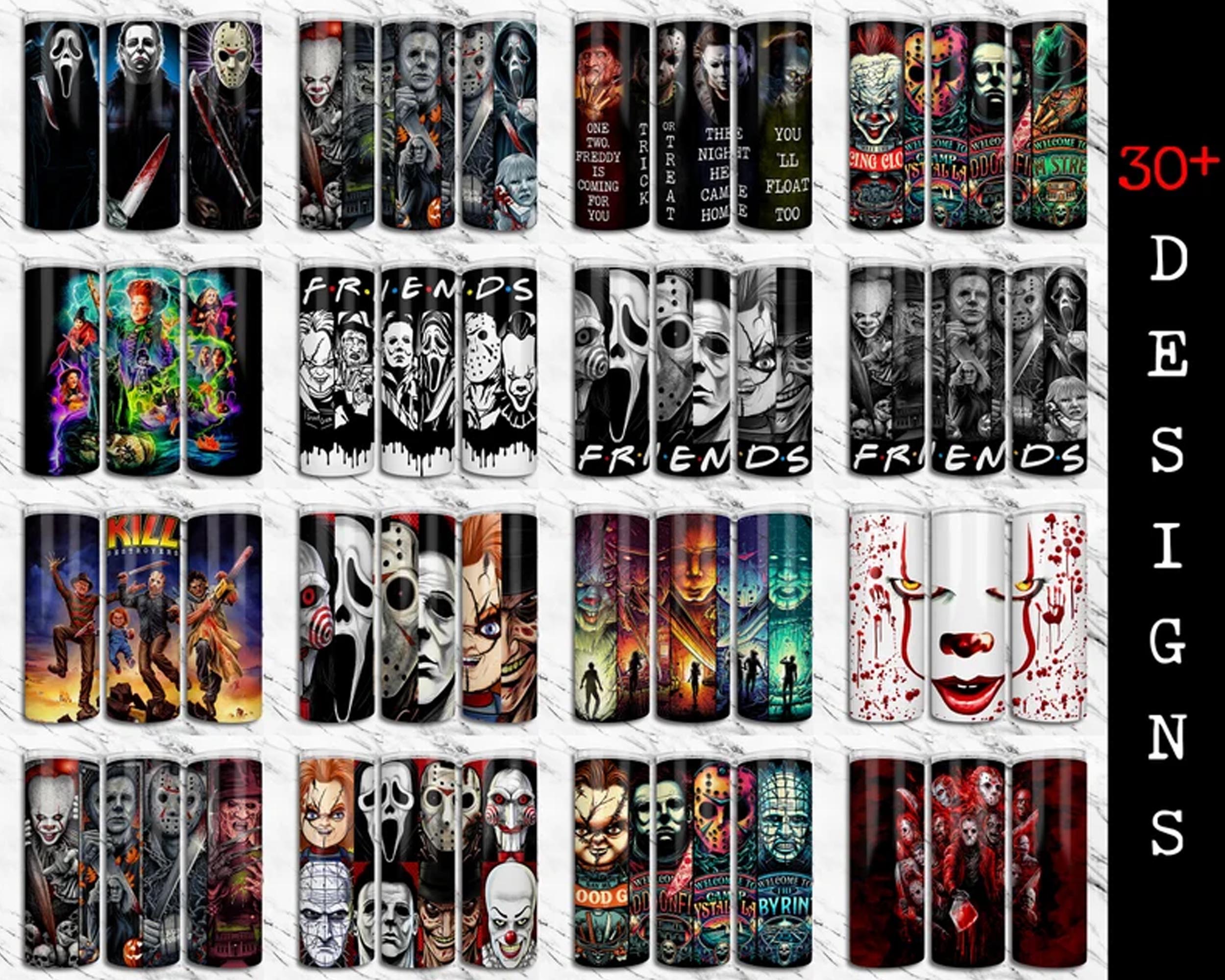 30+ Designs Horror Tumbler Design Bundle, Instant download