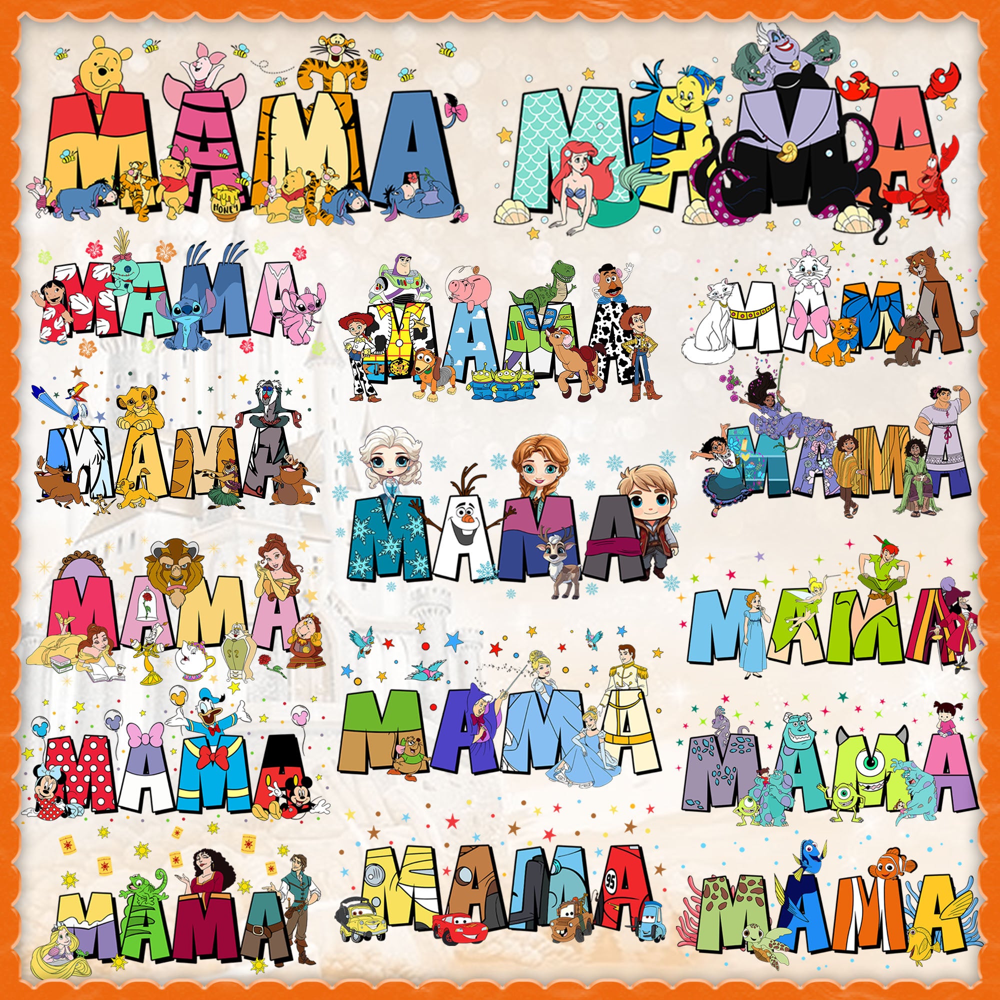 Mama Cartoon Characters Bundle