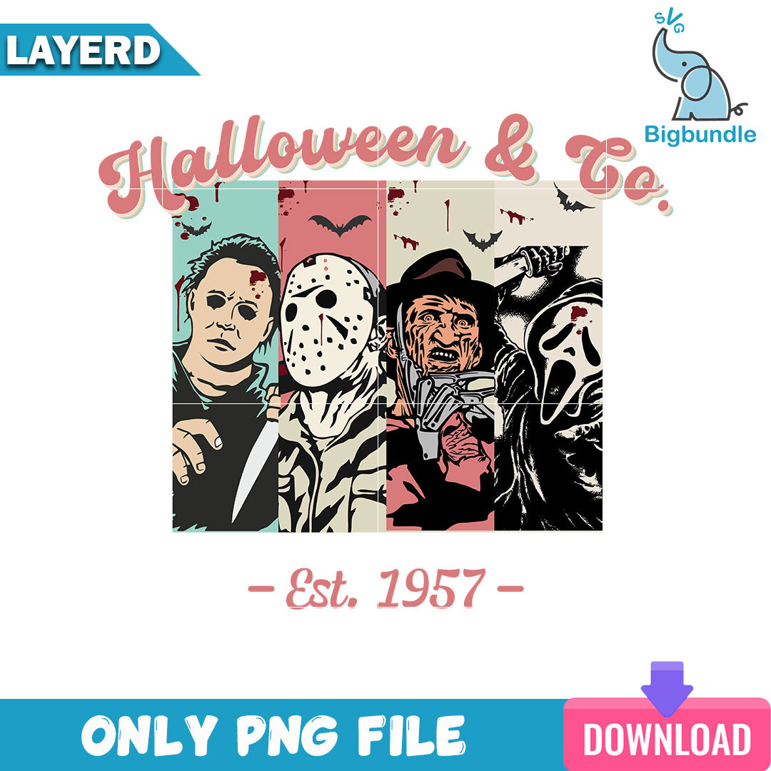 Halloween & Co Est.1957 Svg, Horror Friends Svg, Halloween Svg, SG31072373