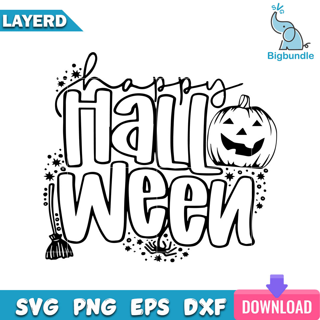 Pumpkin Happy Halloween Svg, Halloween Svg, SG13072395