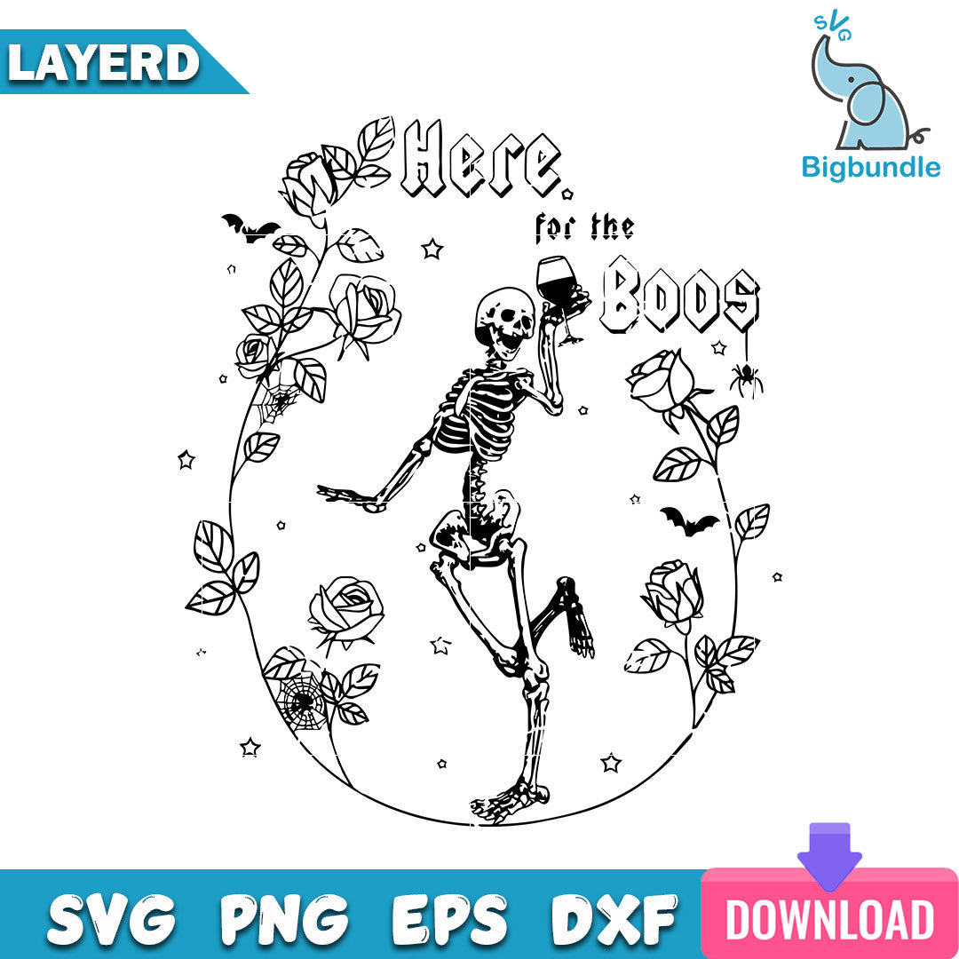 Skeleton Here for the Boos Svg, Halloween, SG130723101