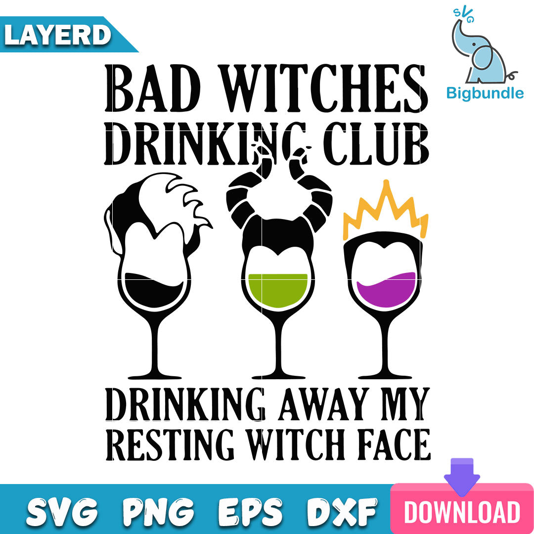 Hocus Pocus Bad Witches Drinking Club Svg, Halloween, SG130723103