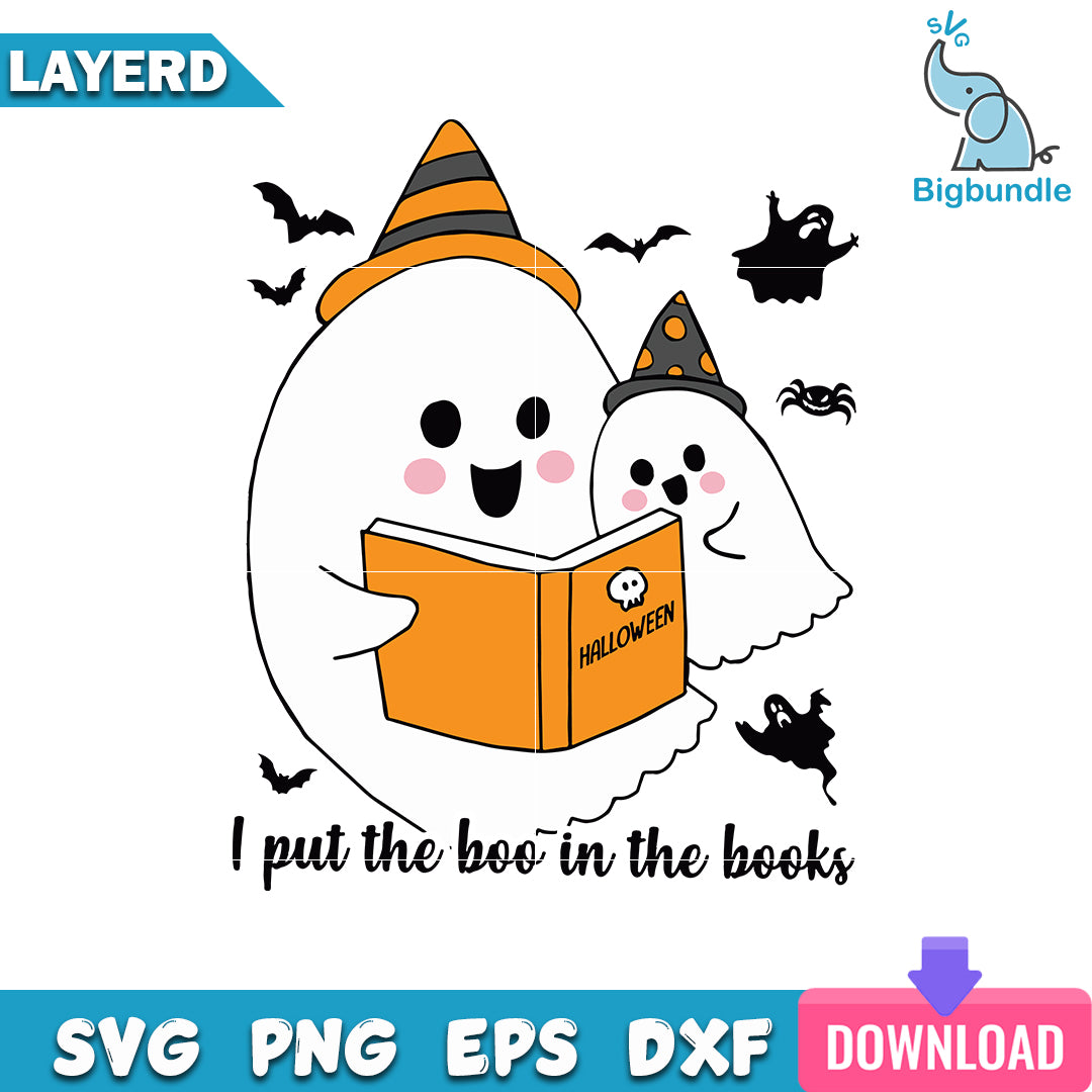 I Put The Boo In The Book Svg, Halloween Svg, SG14072320