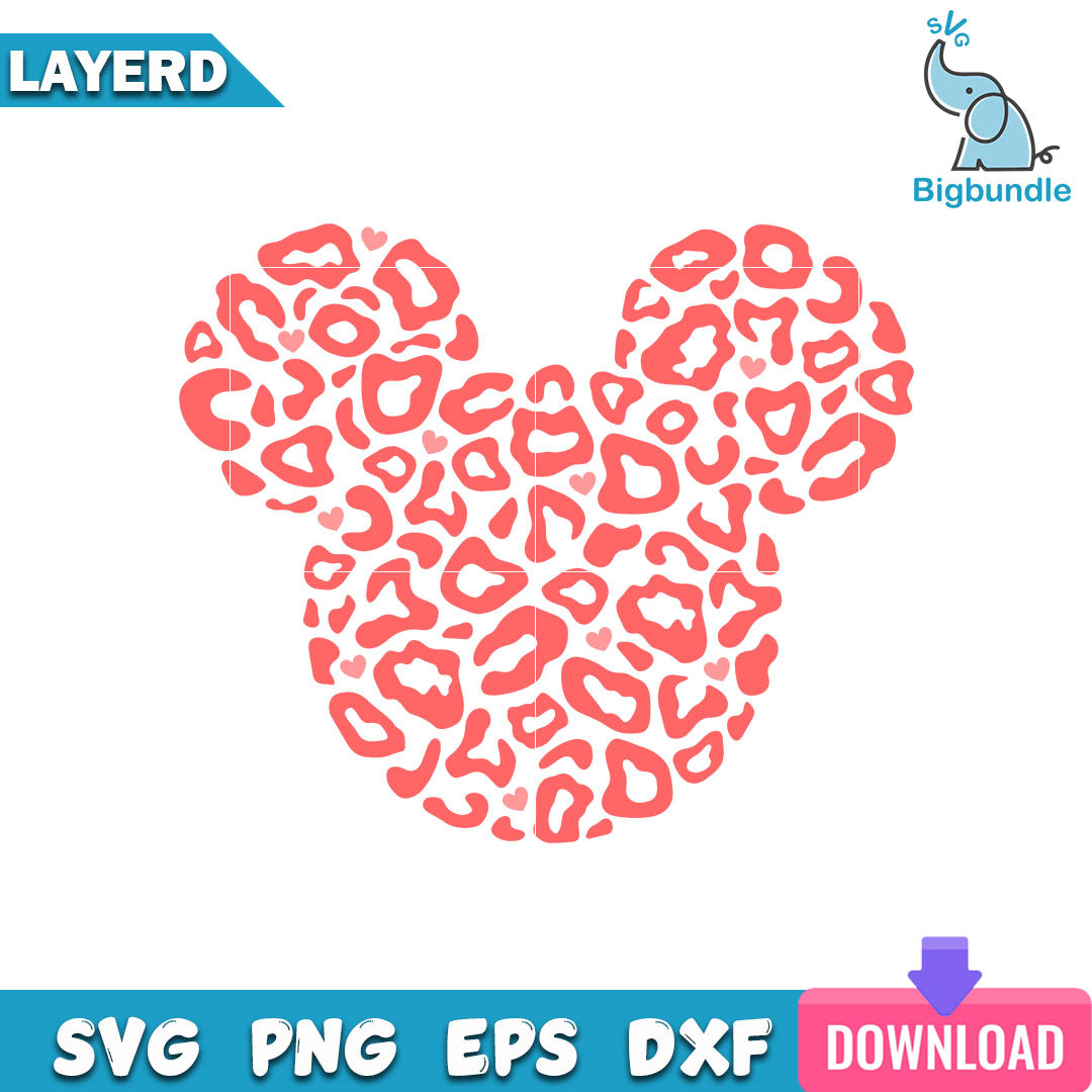 Leopard Skin Mickey Svg, Mickey Mouse Svg, Disney Svg, SG19062368