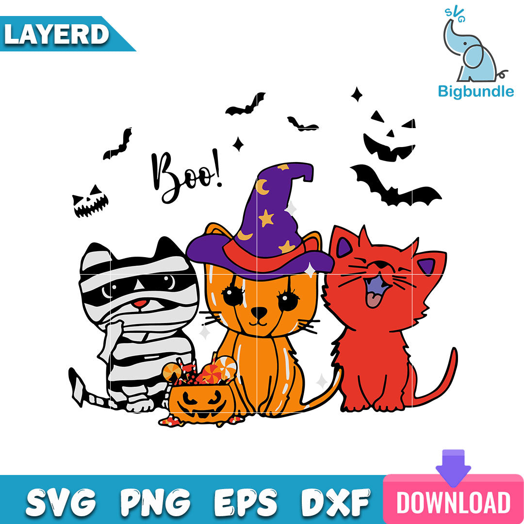 Mummy Witch Evil Cats Halloween Svg, Halloween Svg, SG14072326