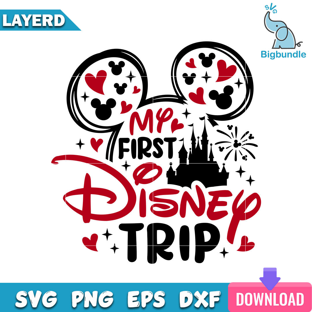 l My First Disney Trip Svg, Mickey Catsle Svg, Disney Svg, SG19062371