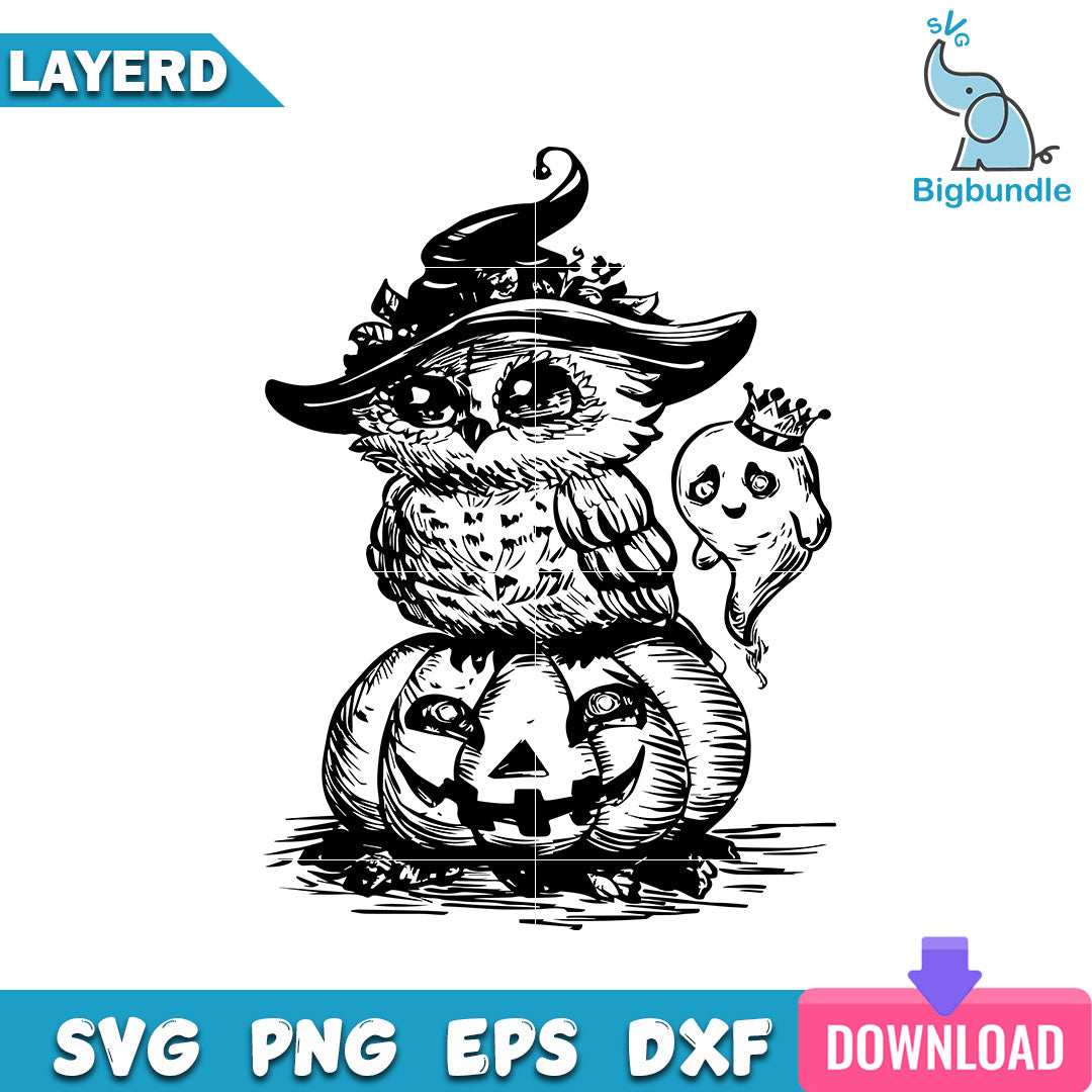 Owl Boo Pumpkin Halloween Svg, Halloween Svg, SG14072351