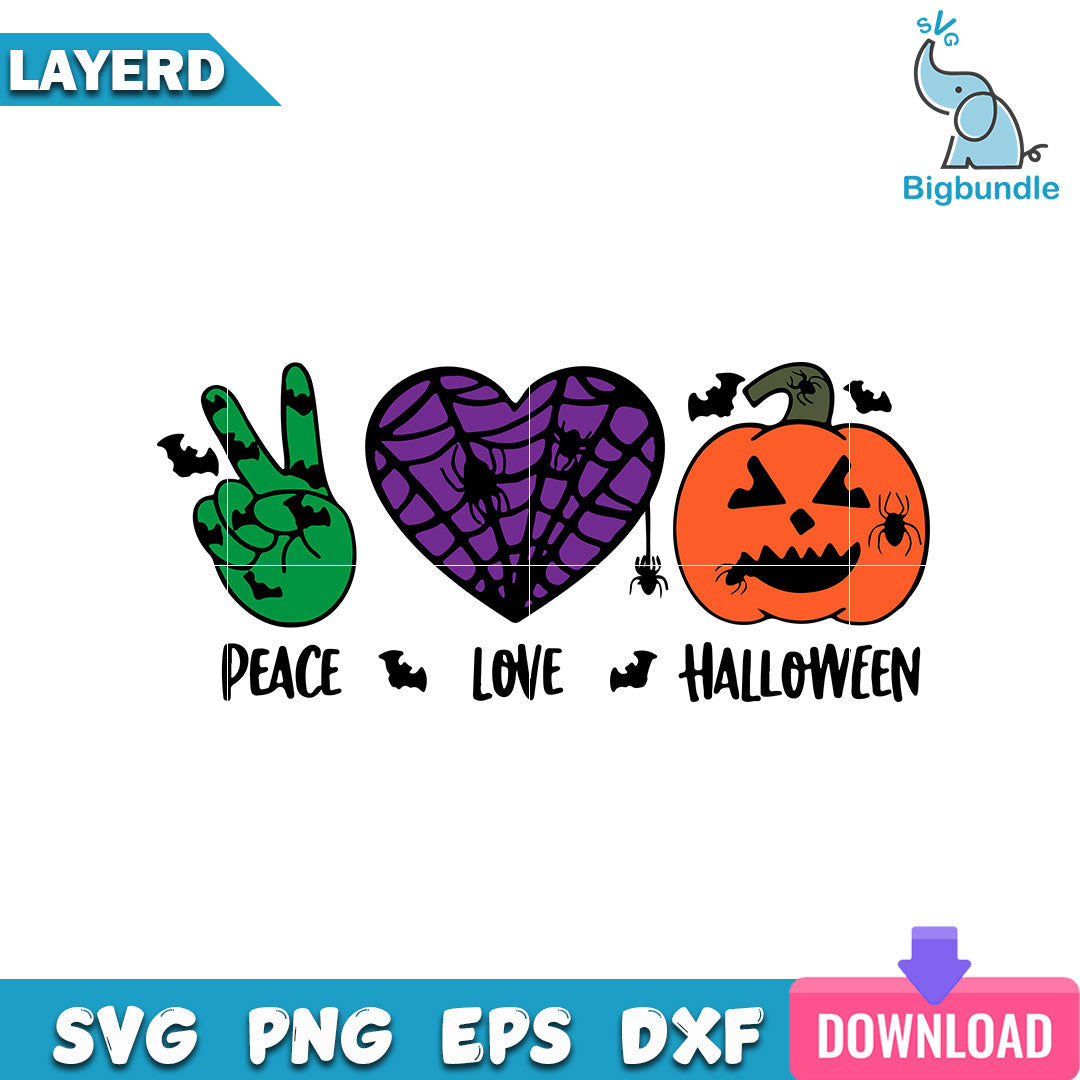 Peace Love Pumpkin Halloween Svg, Halloween Svg, SG14072354
