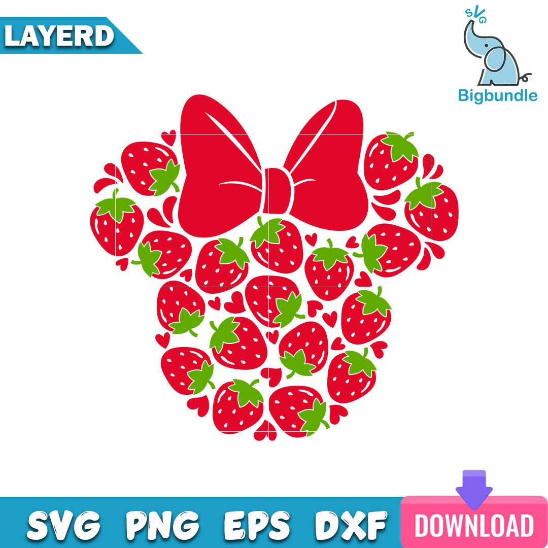 Strawberry Minnie Svg, Minnie Mouse Svg, Disney Svg, SG19062374