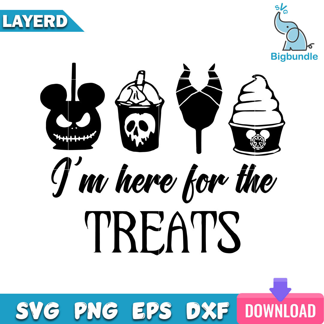 I'm Here For The Treats Svg, Halloween Svg, SG14072315
