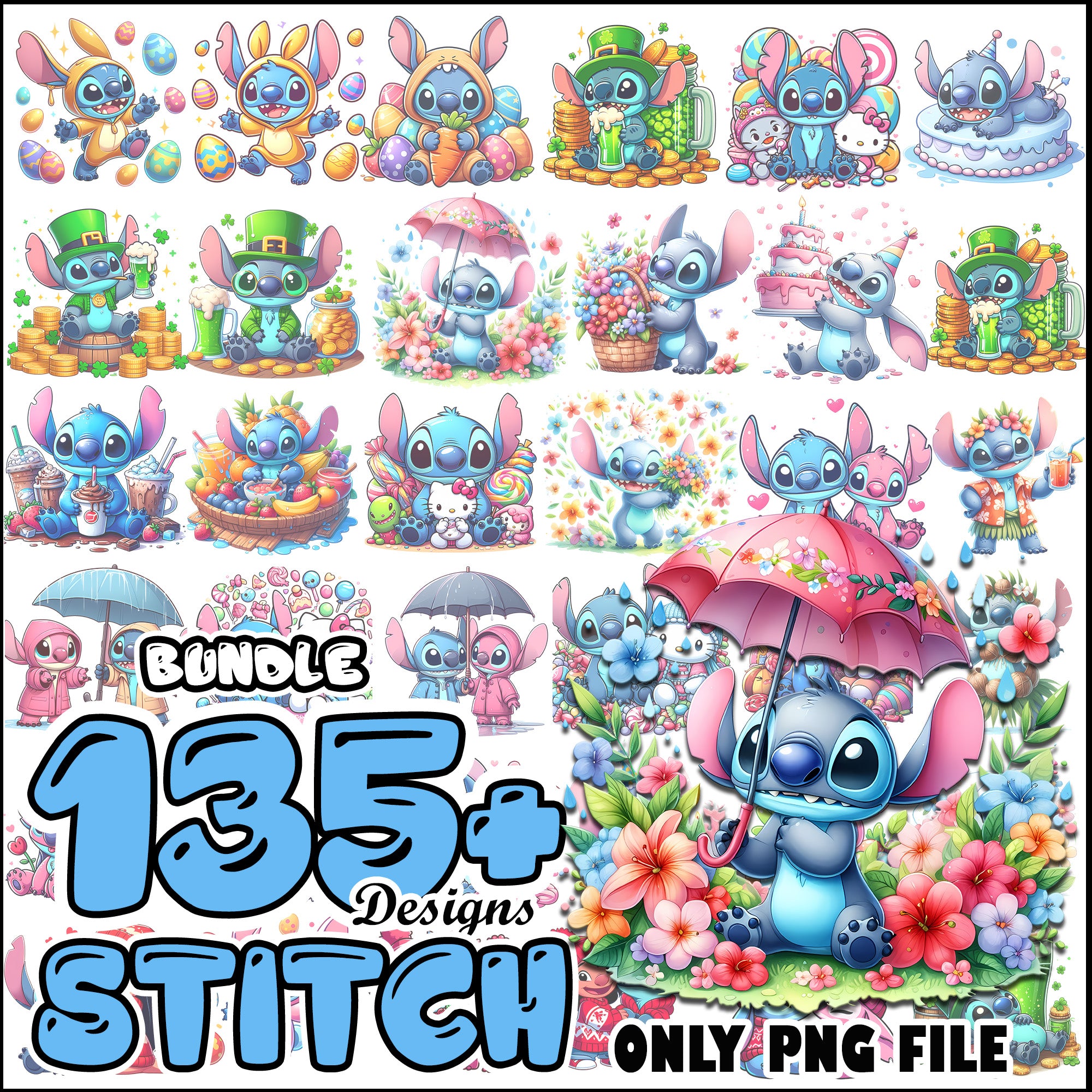 Lilo and stitch png bundle trending 2024