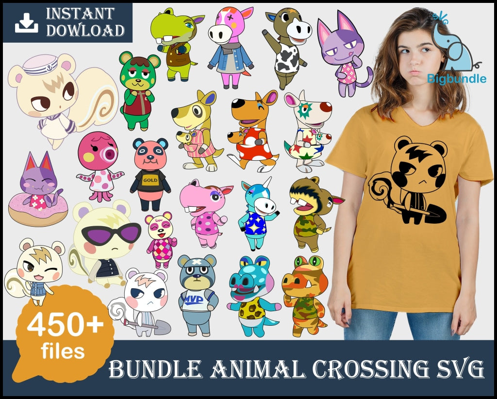 1000+ Animal Crossing Svg Vectors Bundle Animal Svg