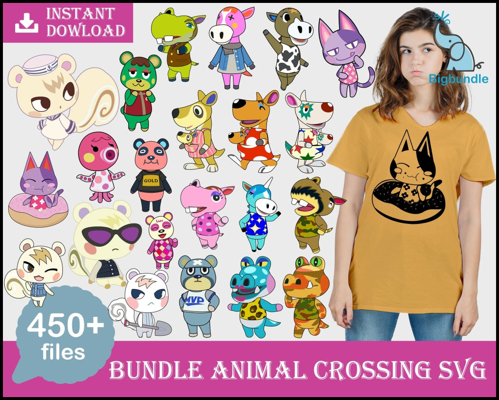 1000+ Animal Crossing Svg Vectors Bundle Animal Svg
