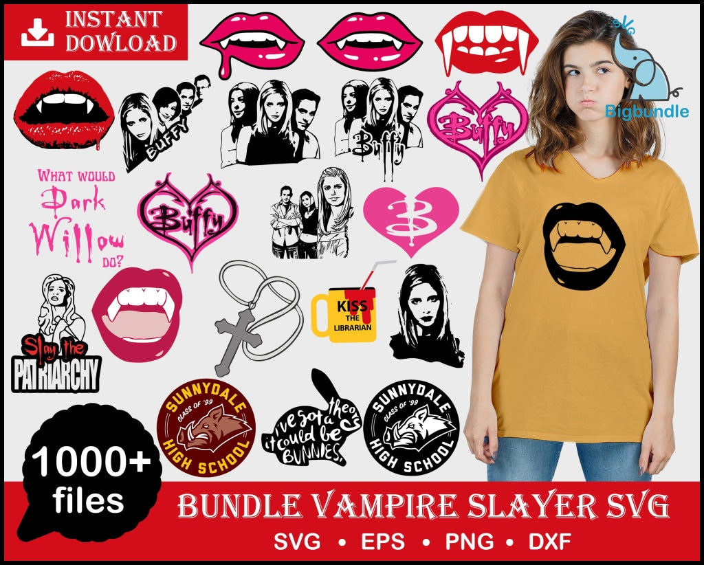 1000+ Buffy The Vampire Slayers Svg Bundle For Print And Cricut Svg