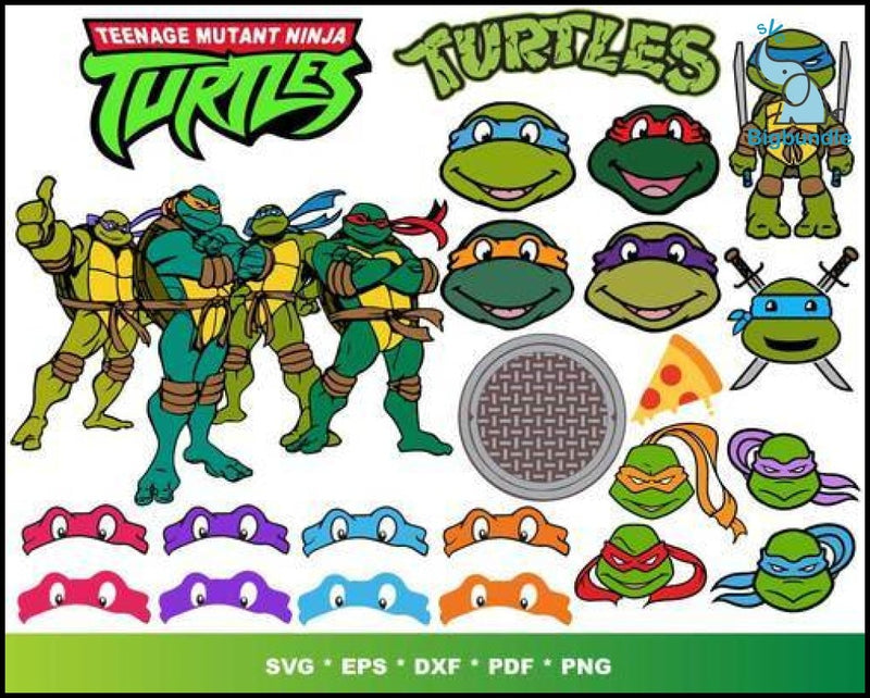1000+ Ninja Turtles SVG Bundle 3.0