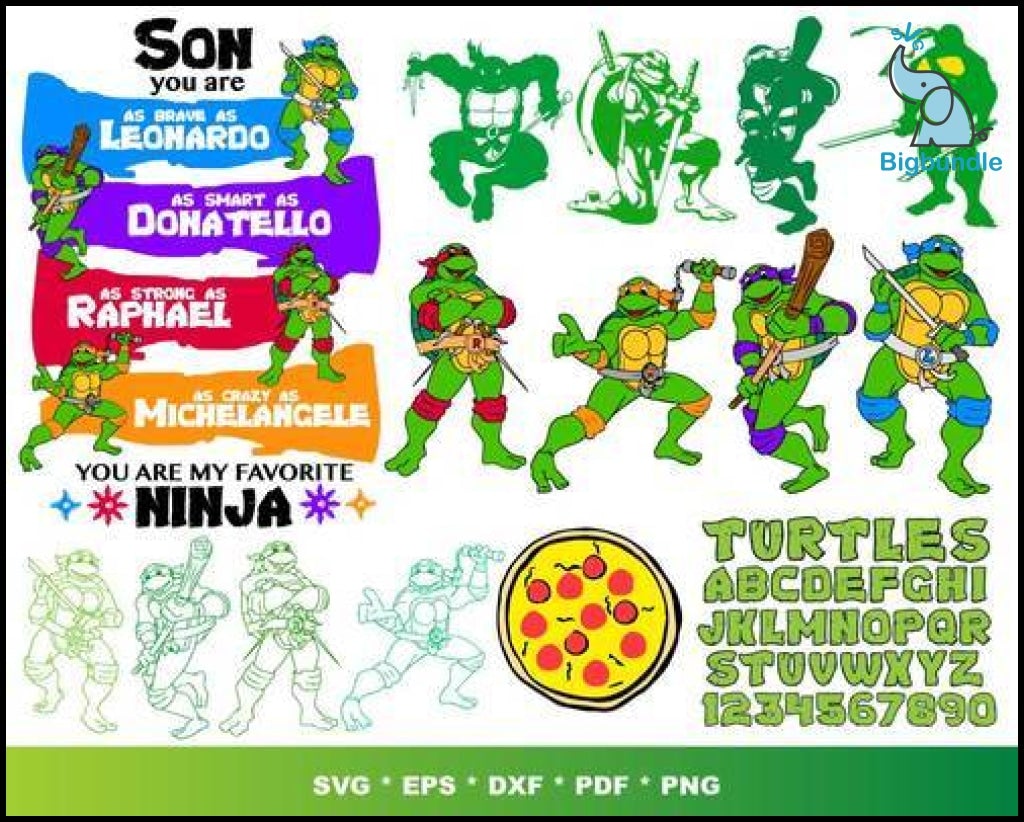 1000+ Ninja Turtles Svg Bundle 2.0 Svg
