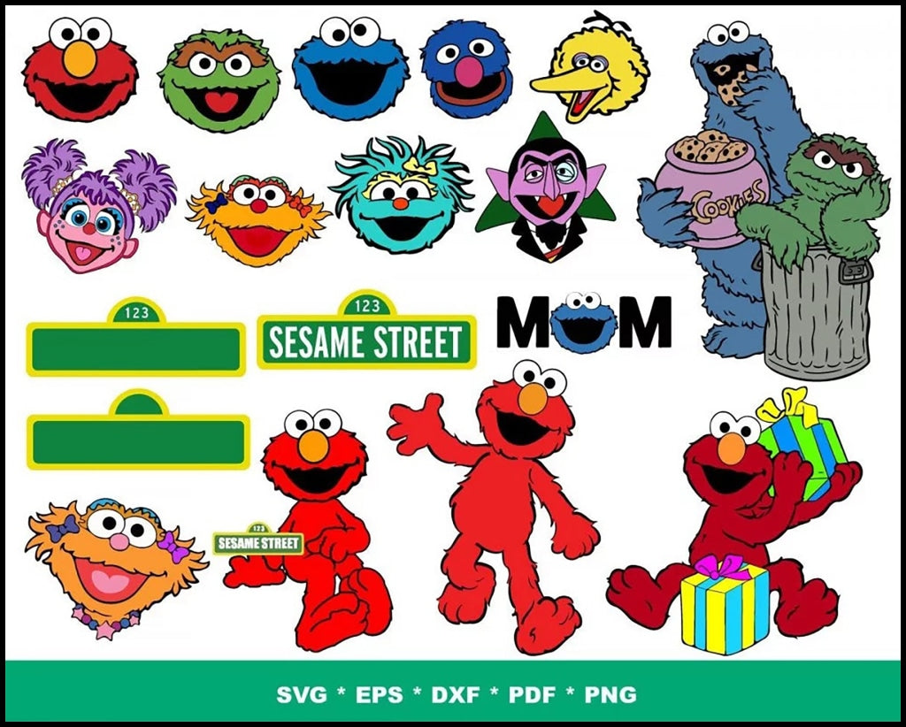 1000+ Sesame street svg designs, Fun Disney bundle, Disney svg bundle, Sesame street vg and for cricut files, Sesame street Svg clipart