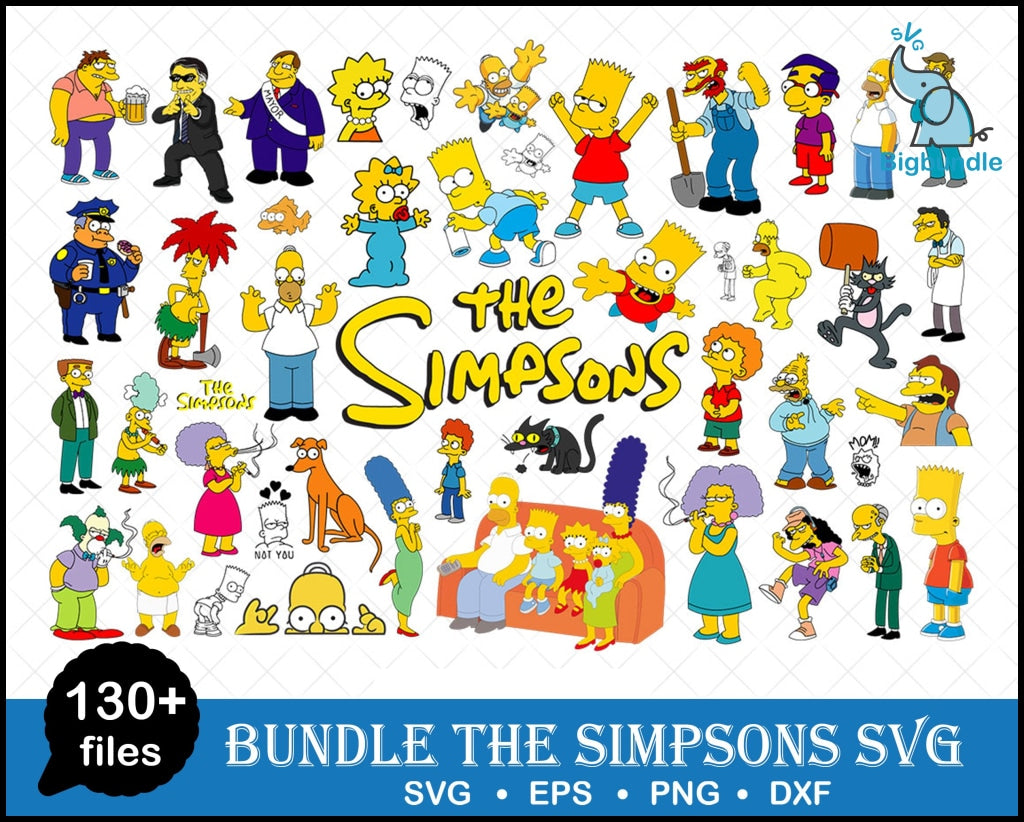 130+ The simpsons svg, Bart simpsons svg, Lisa Simpson svg, Homer simpsons svg, Family The simpsons