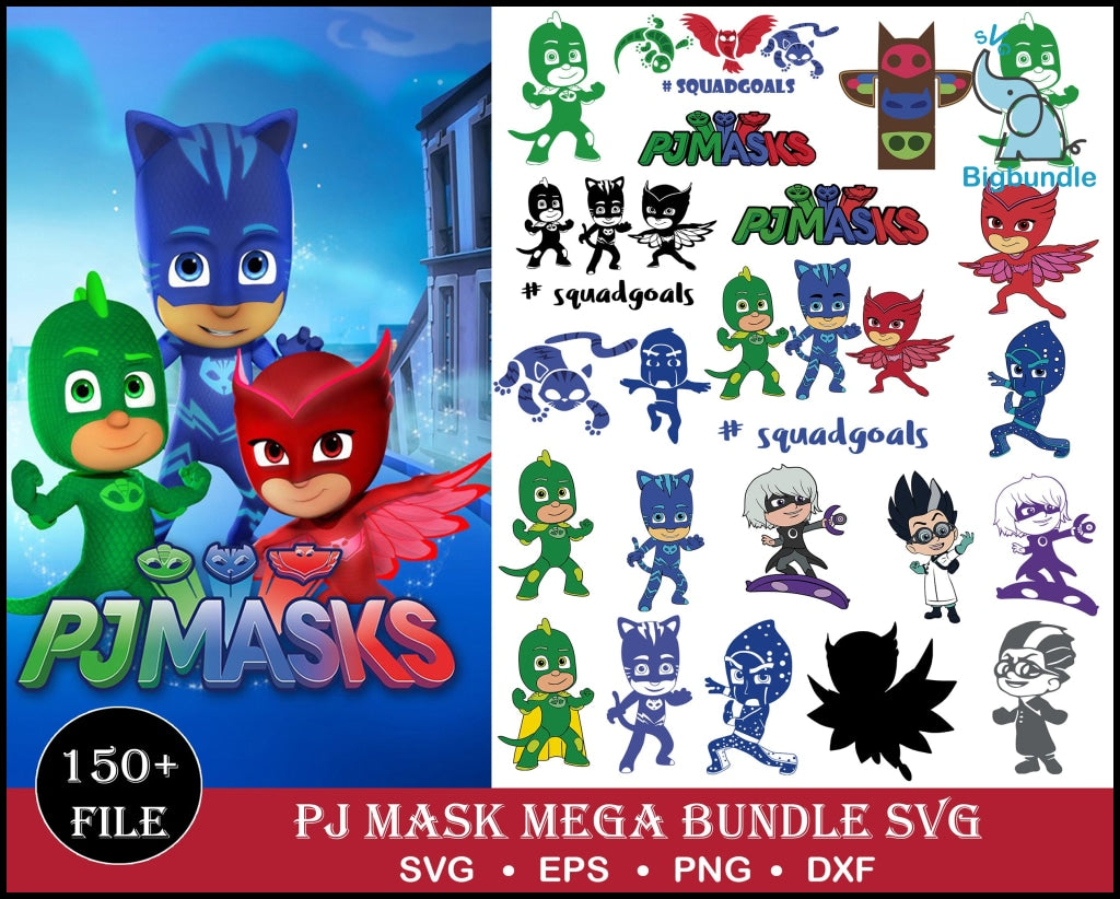 150+ PJ Masks SVG Bundle 3.0