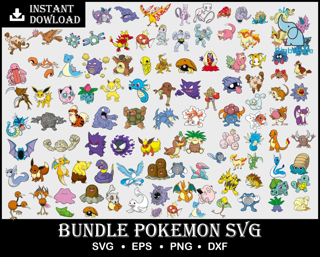 100+ Pokemon Bundle Svg Png Dxf Eps Svg