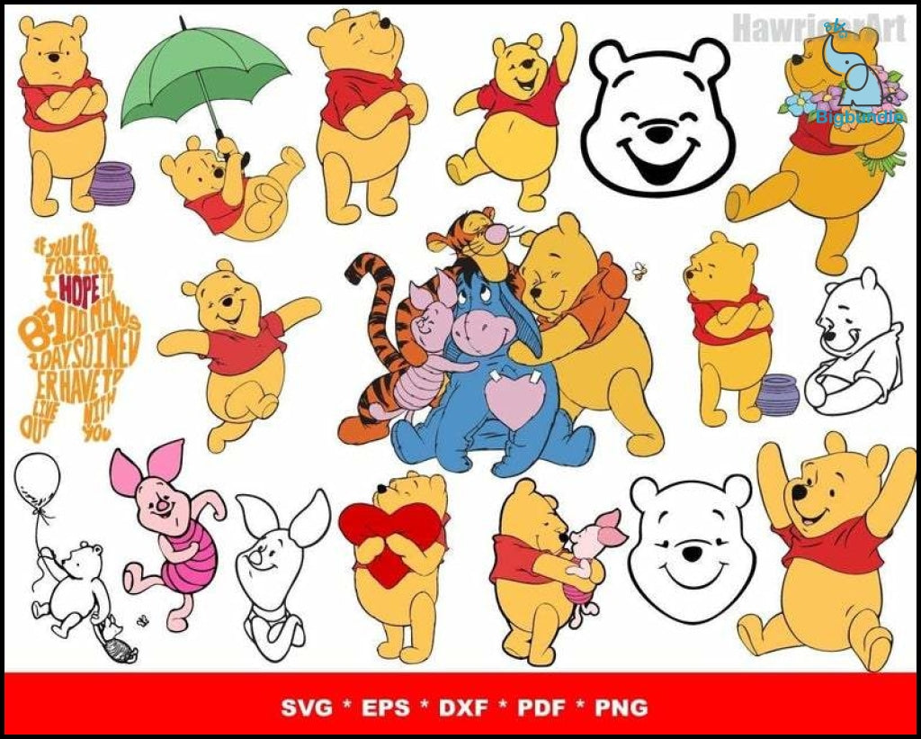 1500+ Winnie The Pooh Svg Mega Bundle 1.0