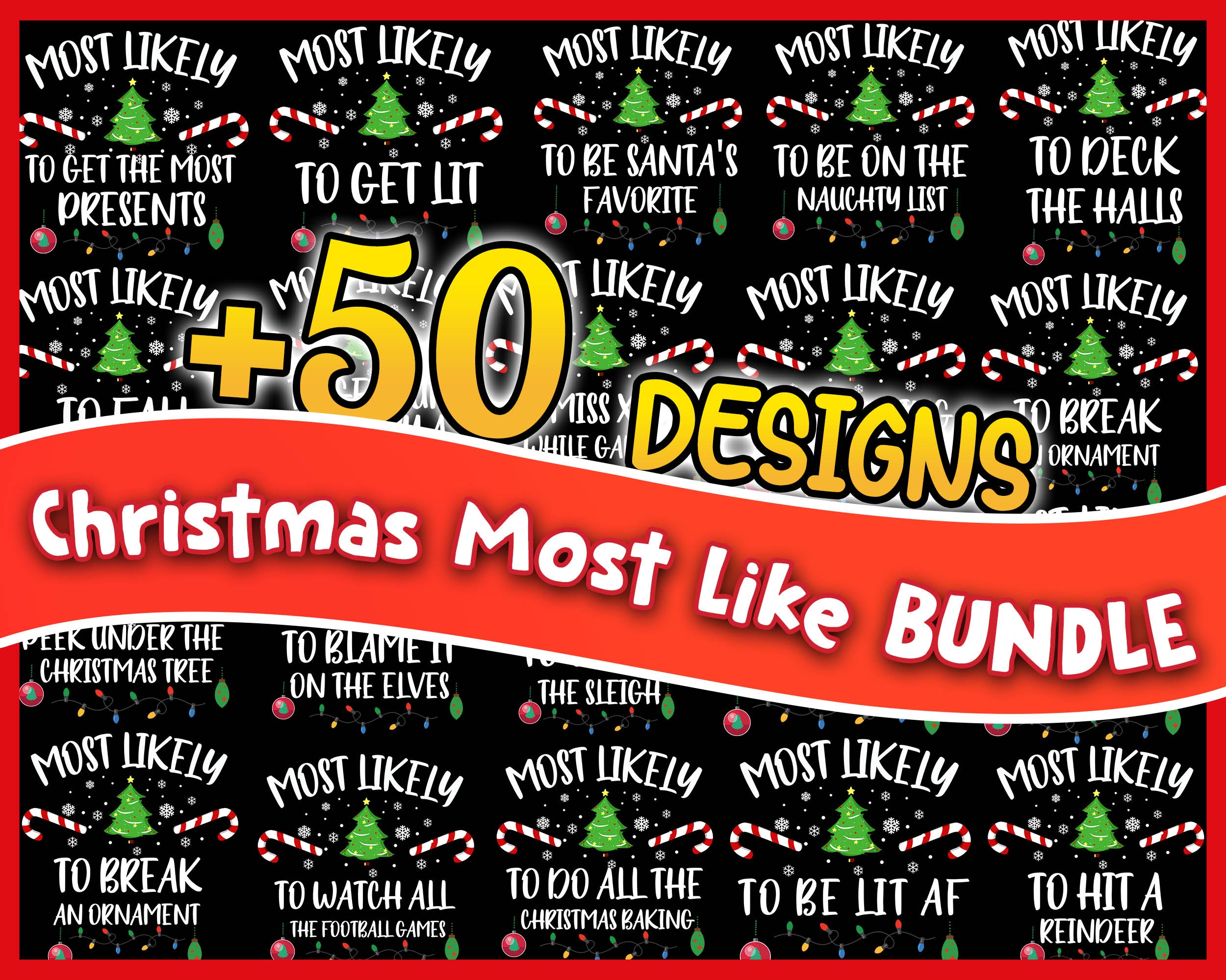 Version 2 - 55+ Most Likely Christmas PNG Bundle, Family Christmas Png, Digital Download CRM29112208