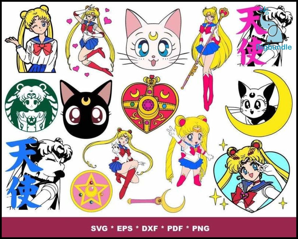 200+ Sailor Moon Svg Bundle 3.0 Svg