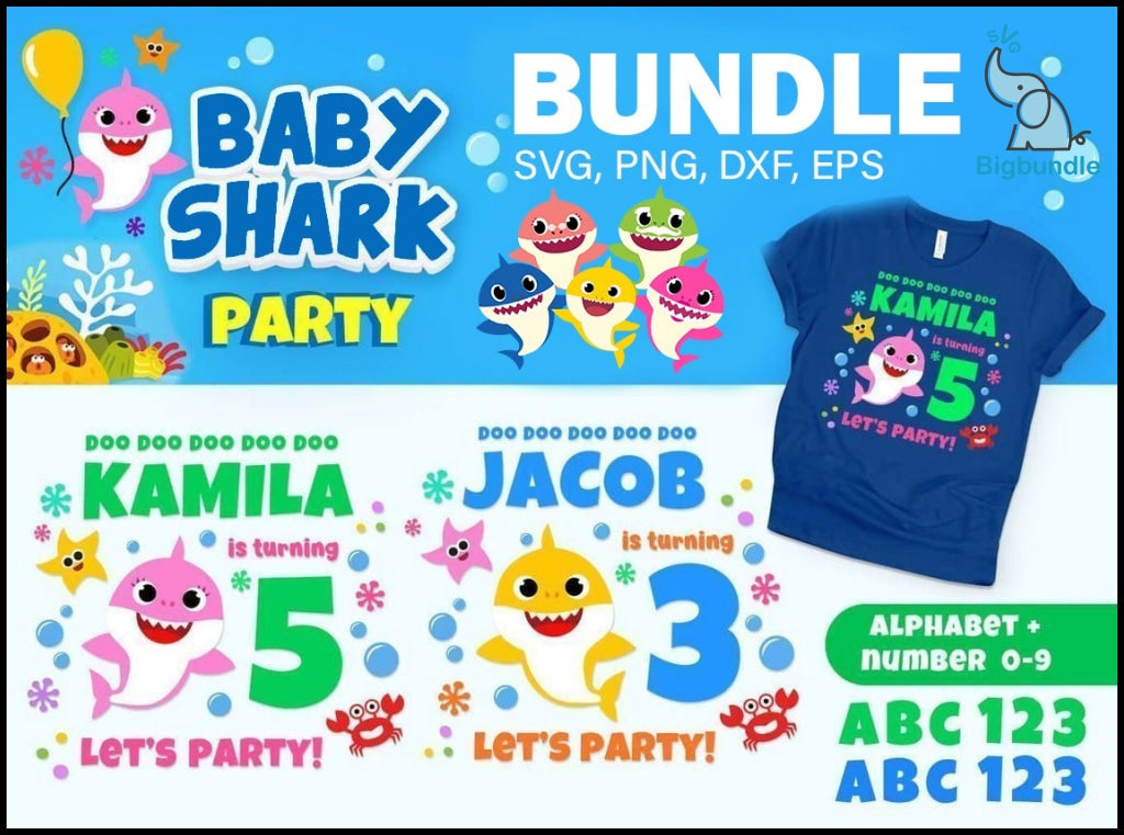 2000+ Baby Shark SVG Mega Bundle, baby shark bundle svg, Bundle svg, eps, png, dxf