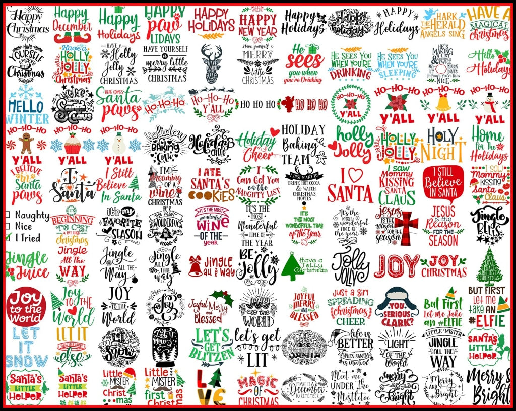 2000+ Christmas SVG Bundle, Christmas Svg, Holiday Svg, Winter Svg, Christmas Sign Svg, Christmas Quotes, Cut File, Cricut, Silhouette