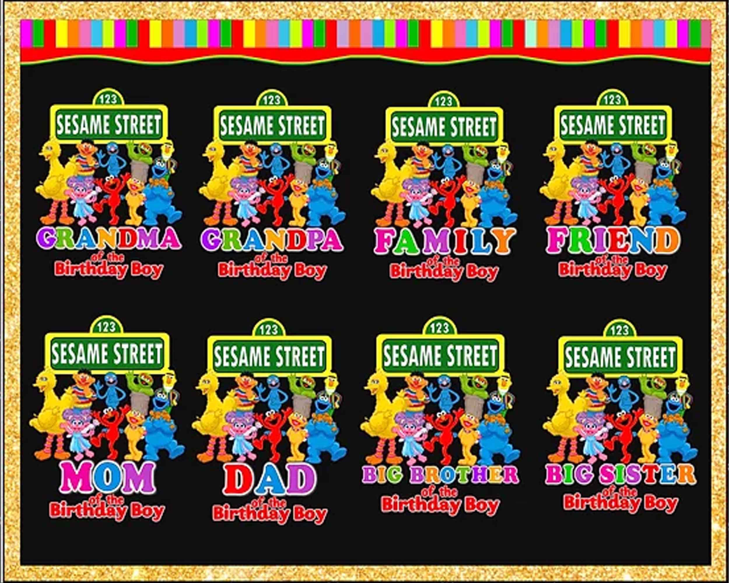 21+ Sesame PNG Bundle, Sesame street png, Bundle birthday boy designs, digital download.