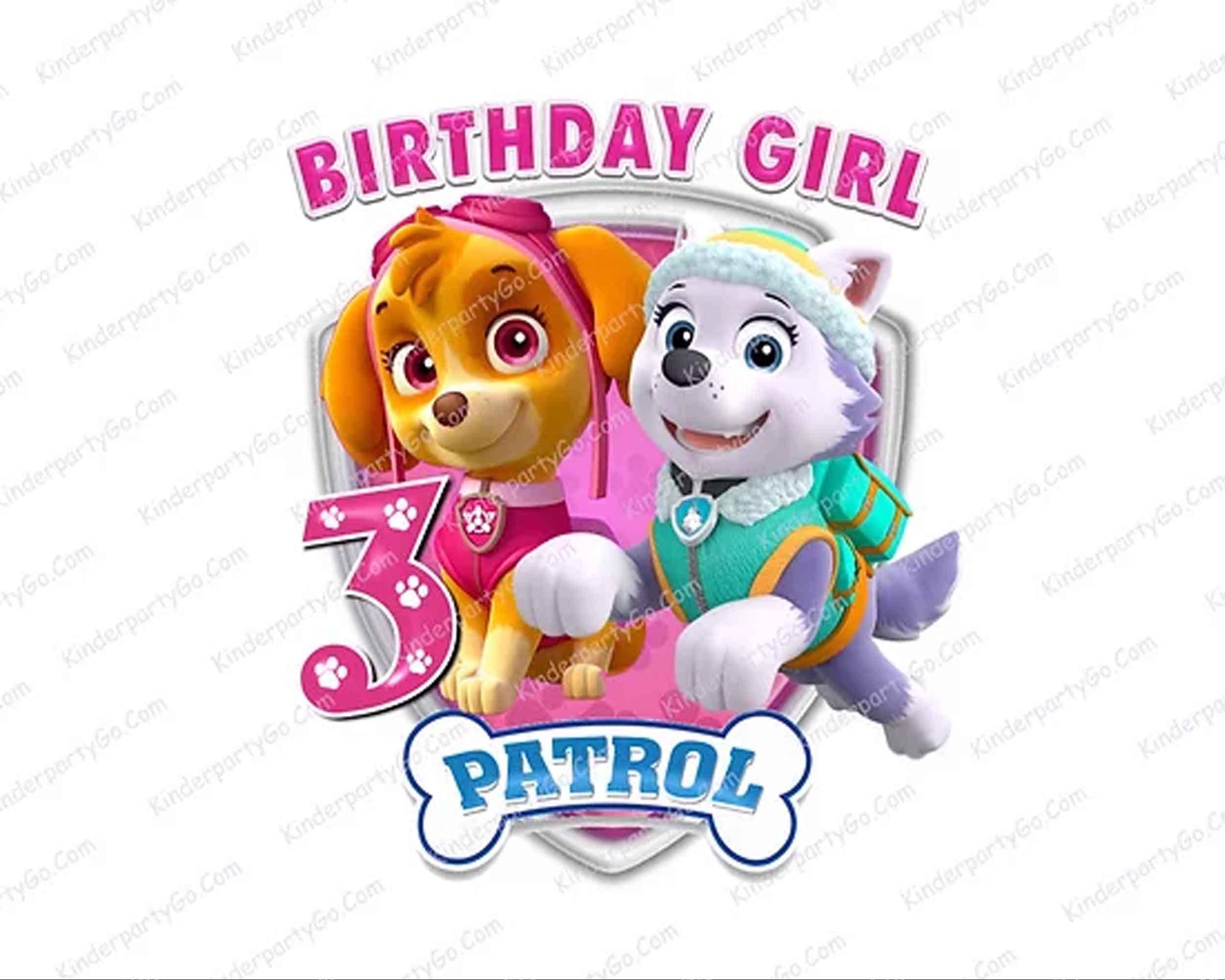 35 Paw Patrol PNG Bundle, Birthday girl png, Bundle designs, digital download.