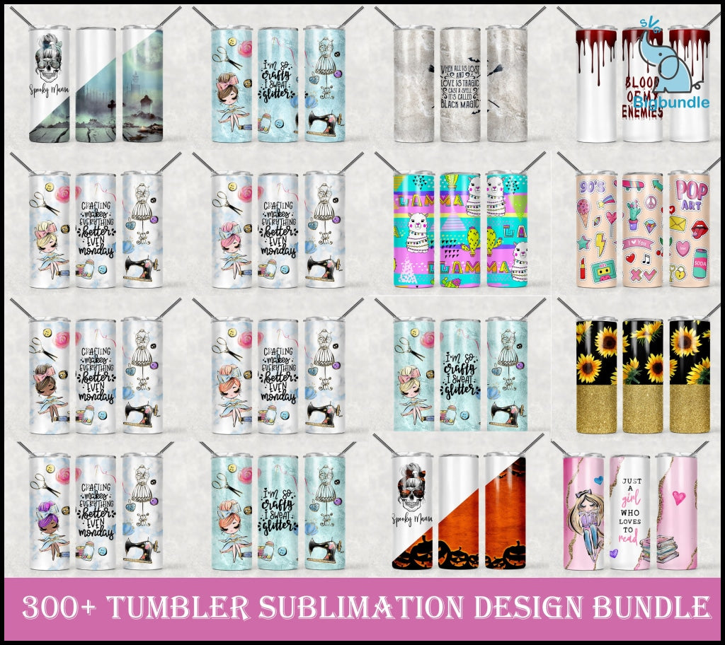 300+ Huge Tumbler Bundle Mega Design Sublimation Bundle 20Oz Skinny Master Svg