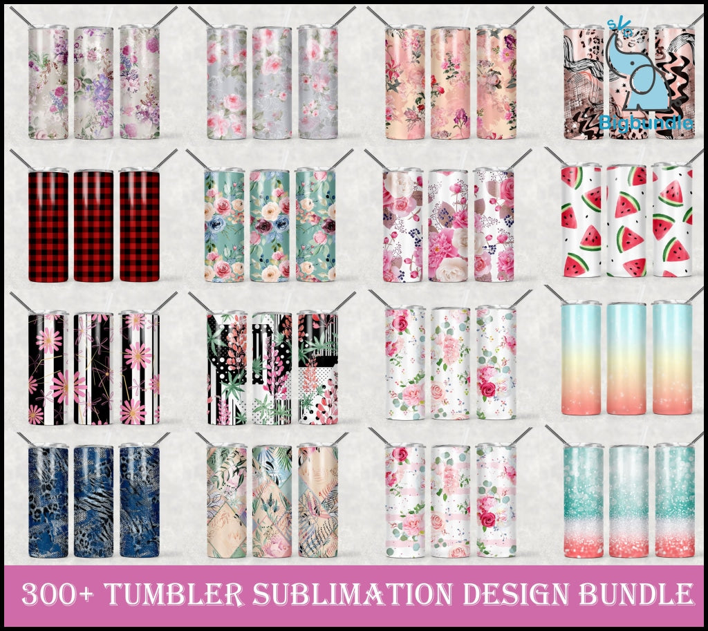 300+ Huge Tumbler Bundle Mega Design Sublimation Bundle 20Oz Skinny Master Svg