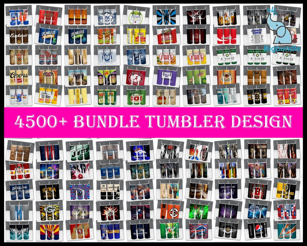 4.500+ Tumbler Designs Bundle PNG High Quality, Designs 20 oz sublimation, Bundle Design Template for Sublimation