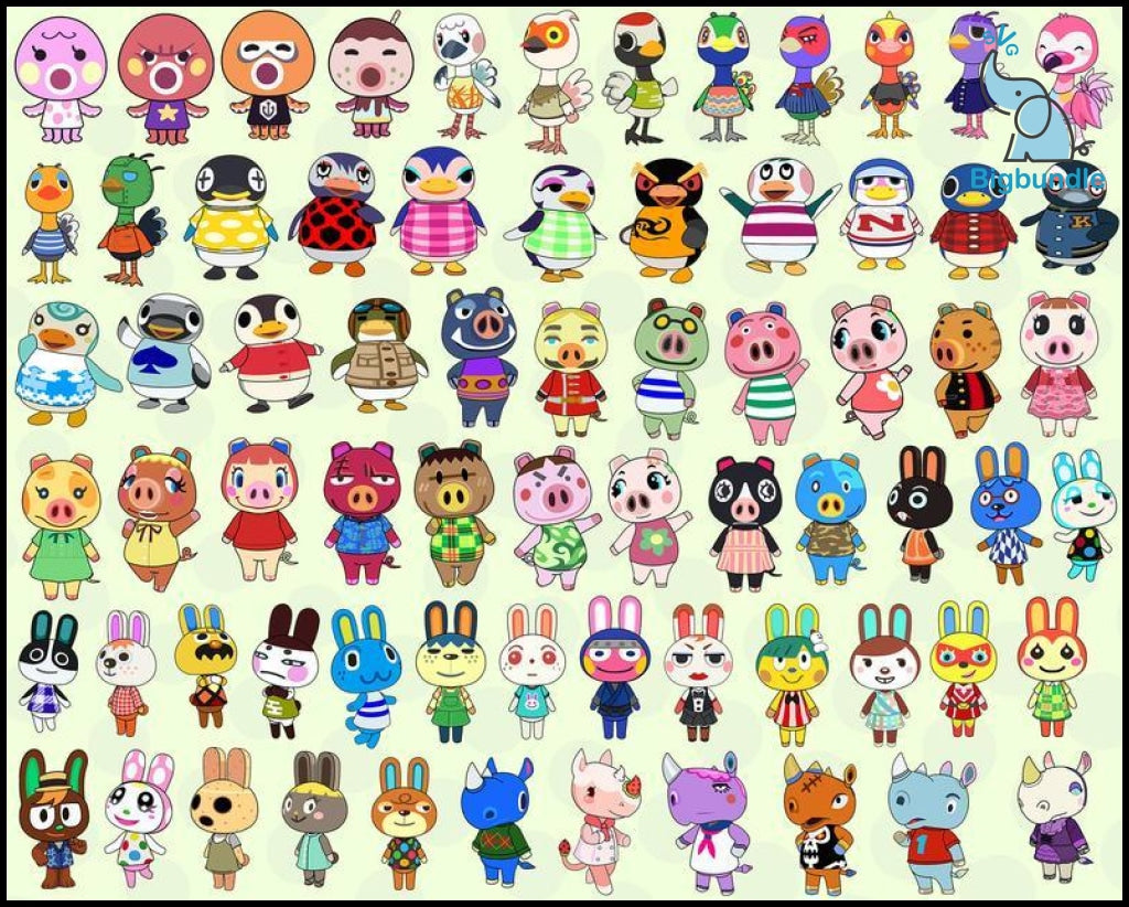 450+ All Animal Crossing Svg Get All The Animal Svg Vectors In Layered Color Format.