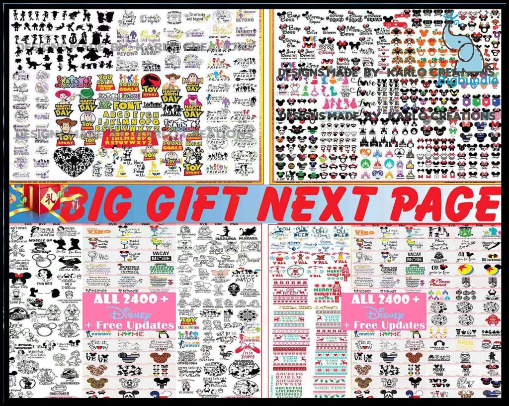 59k+ Mega bundle Disney designs, Fun Disney bundle, Disney svg bundle, Big bundle SVG and for cricut files, Clipart Svg