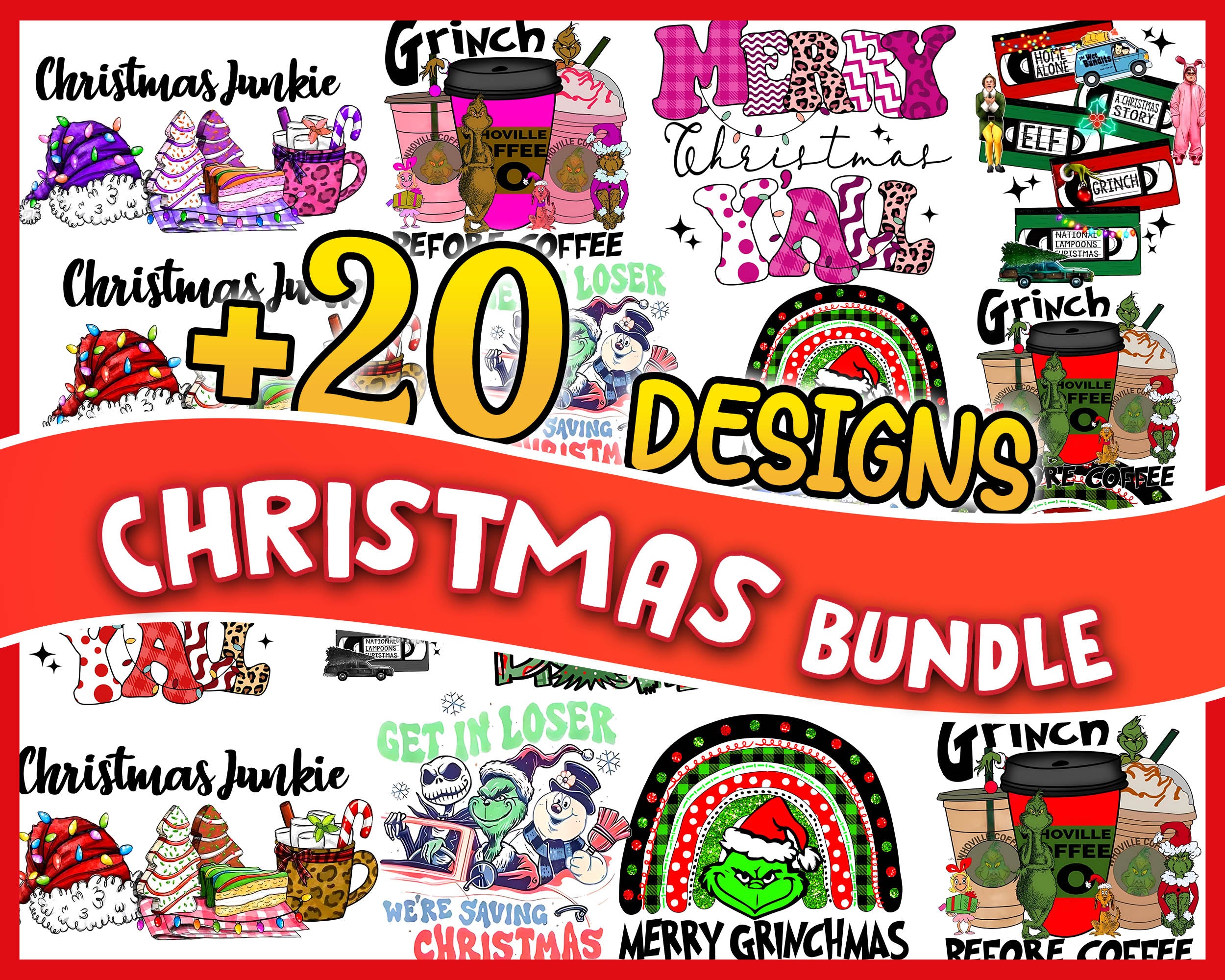 Version 2 - 25 Christmas PNG bundle, Christmas sublimation, Digital files, CRM29112201