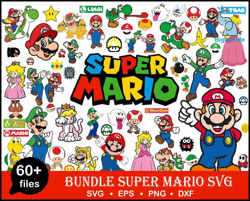 60+ Super Mario Svg Bundle Gaming Svg