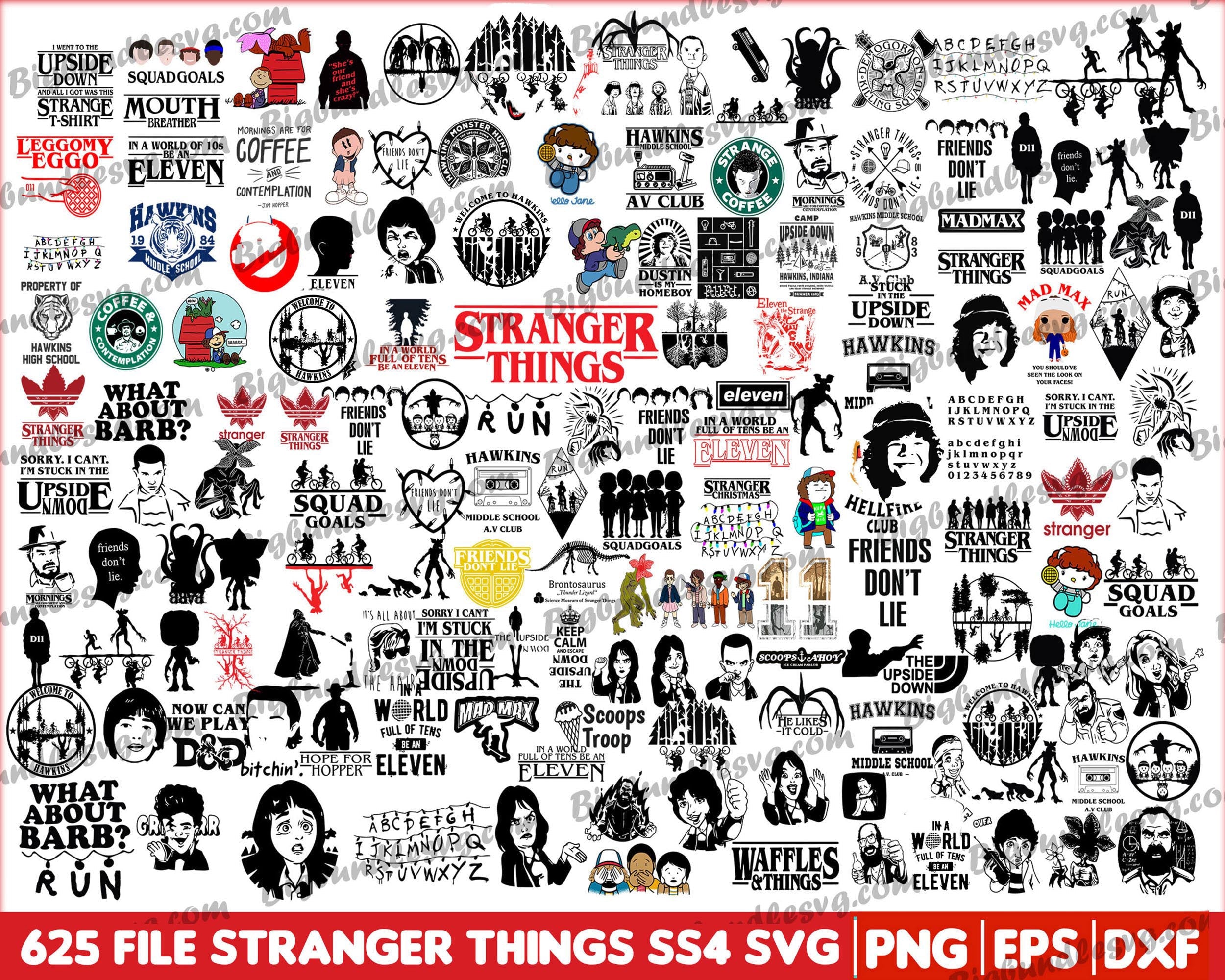 Ultimate bundle Stranger Things SVG Bundle, Hellfire Club Svg - Digital download