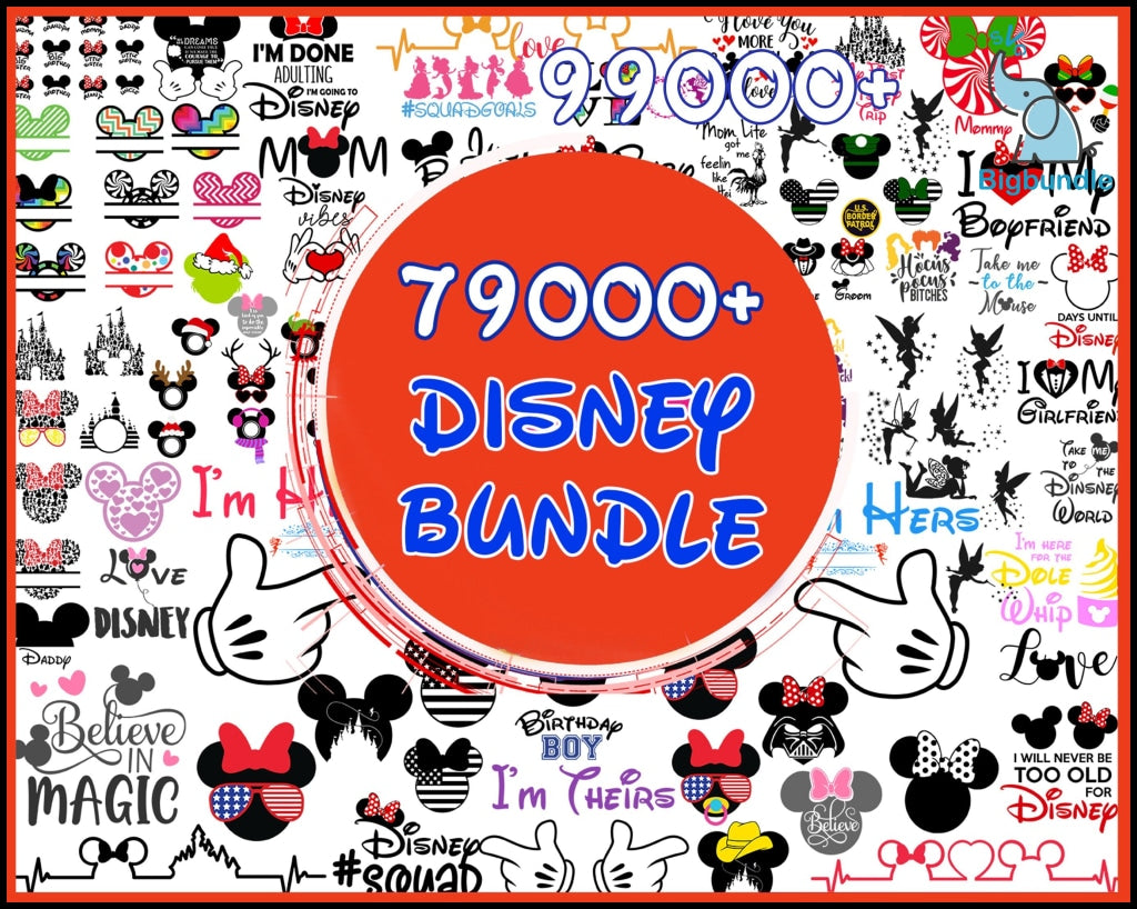 79K+ Disney Designs Fun Bundle Svg Big Svg And For Cricut Files Clipart Svg
