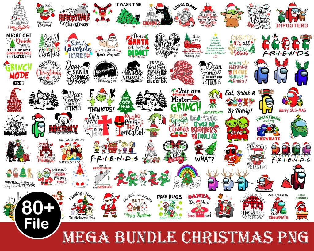 80+ Christmas SVG Bundle, Christmas Svg, Holiday Svg, Winter Svg, Christmas Sign Svg, Christmas Quotes, Cut File, Cricut, Silhouette