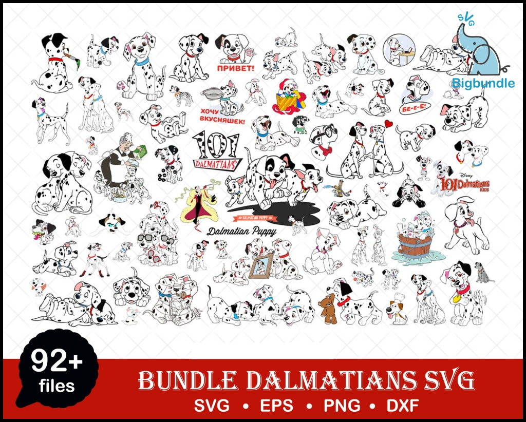 90+ Dalmatians Svg Bundle Disney Cricut Files