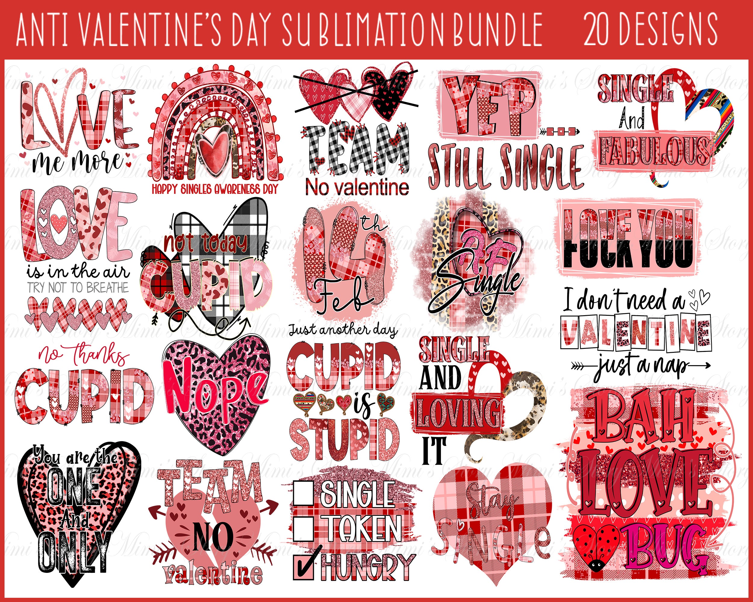 Valentine's day Sublimation, Valentines Day Sublimation bundle, Valentine Day love sublimation Design Digital Download, PNG, ClipArt
