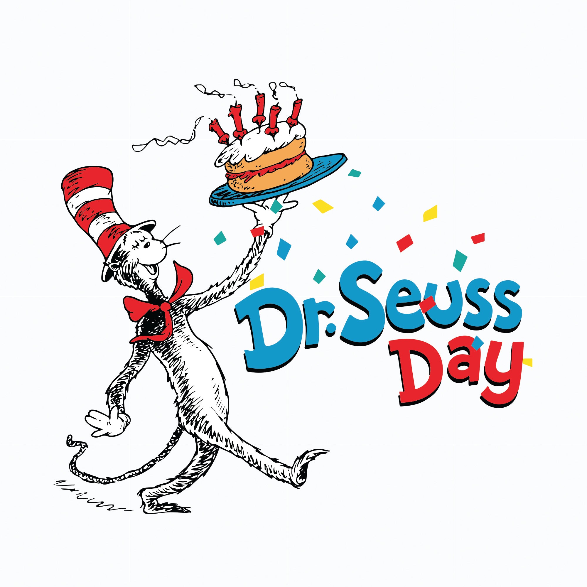 Day of Dr Seuss svg, Cat in the hat svg, dr svg, png, dxf, eps file