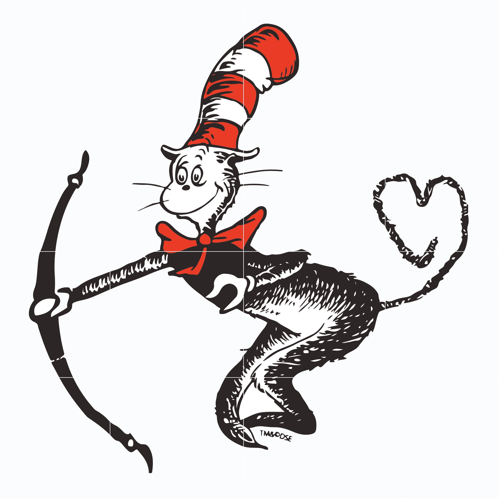 The cat in the hat by dr seuss svg, dr svg, png, dxf, eps file