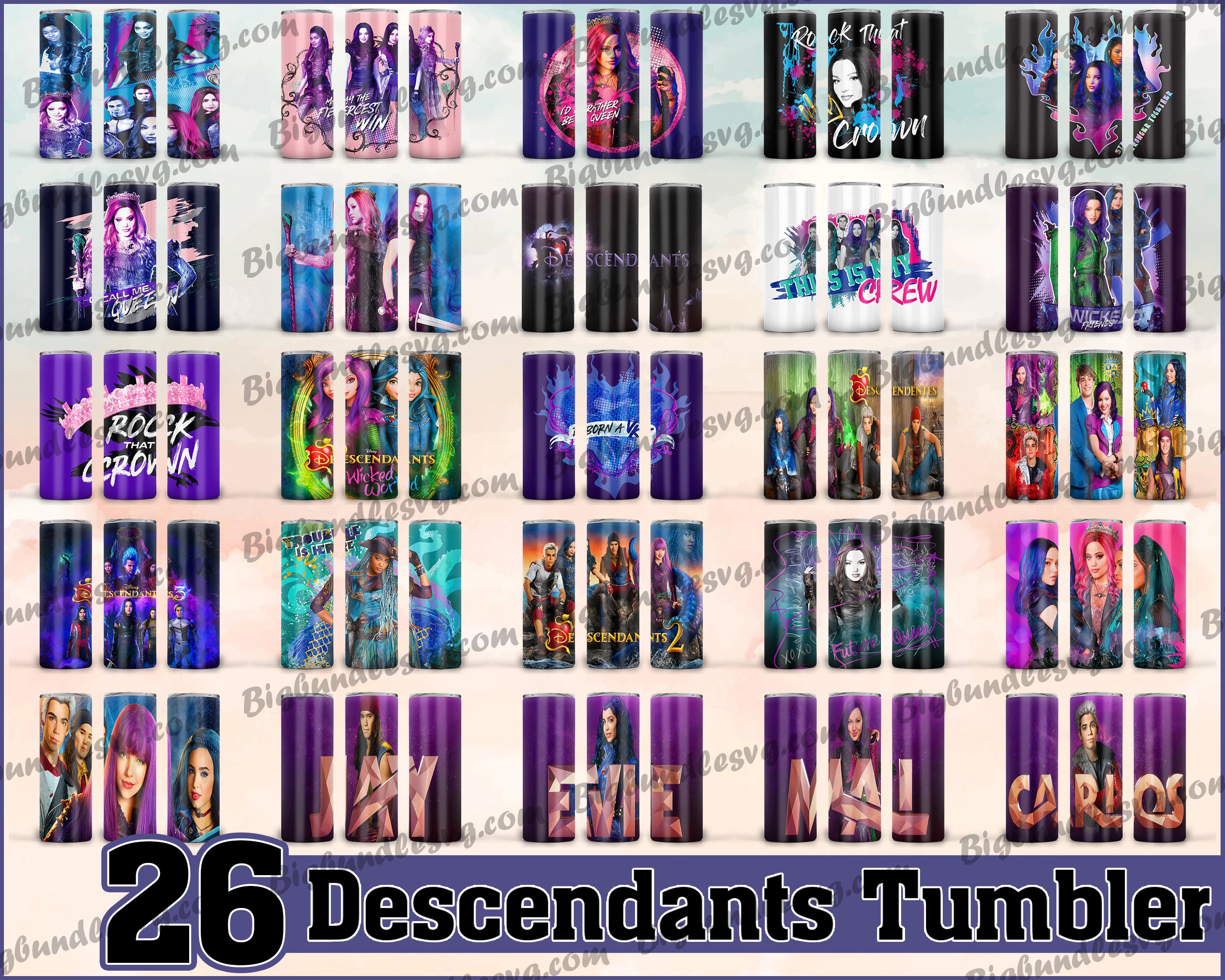 Descendants Tumbler - Descendants PNG - Tumbler design - Digital download