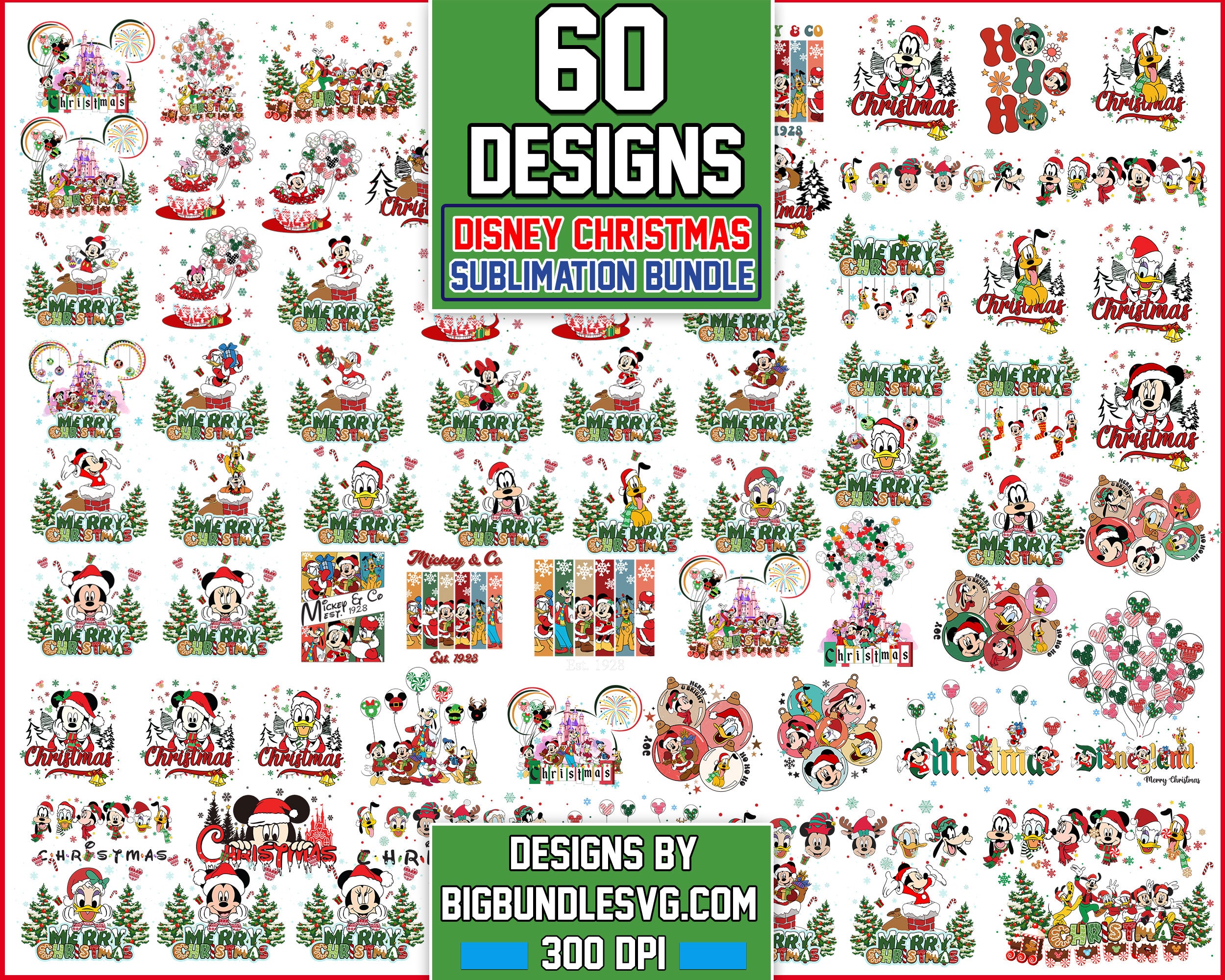 60 Disney Christmas PNG Bundle, Christmas Bundle, Cricut File, Christmas png, Disney Bundle, Cartoon Xmas Bundle, CRM08112202